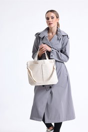 Zoozie Bags Bolso Tote de Lona Color Crema